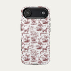 Vizsla Burgundy Toile phone Case