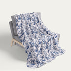 Cockapoo Toile De Jouy Fleece Blanket