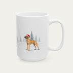 Custom Great Dane Fawn Black Mask  Christmas Santa Hat Mug