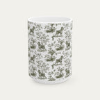 Schnauzer Sage Green Toile Mug