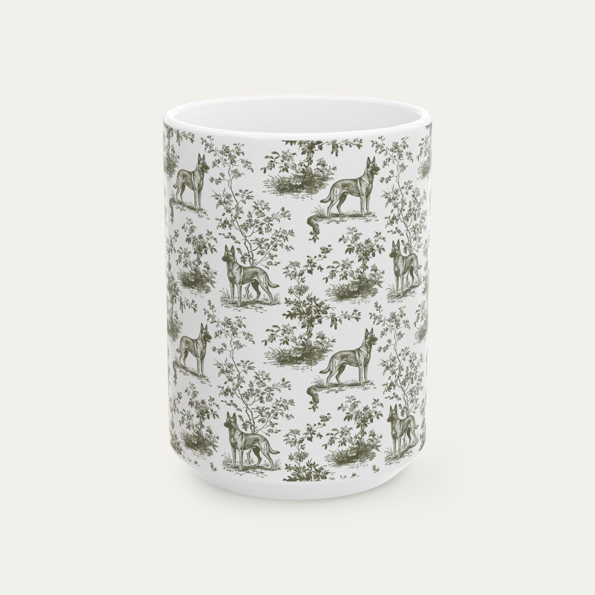 Belgian Malinois Sage Green Toile Mug