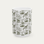Irish Setter Sage Green Toile Mug