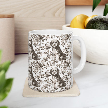 Bernedoodle Toile de Jouy Mug