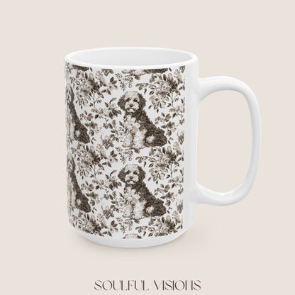 Bernedoodle Toile de Jouy Mug