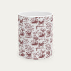 Husky Burgundy Toile Mug
