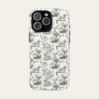 Goldendoodle Green Sage Toile phone Case
