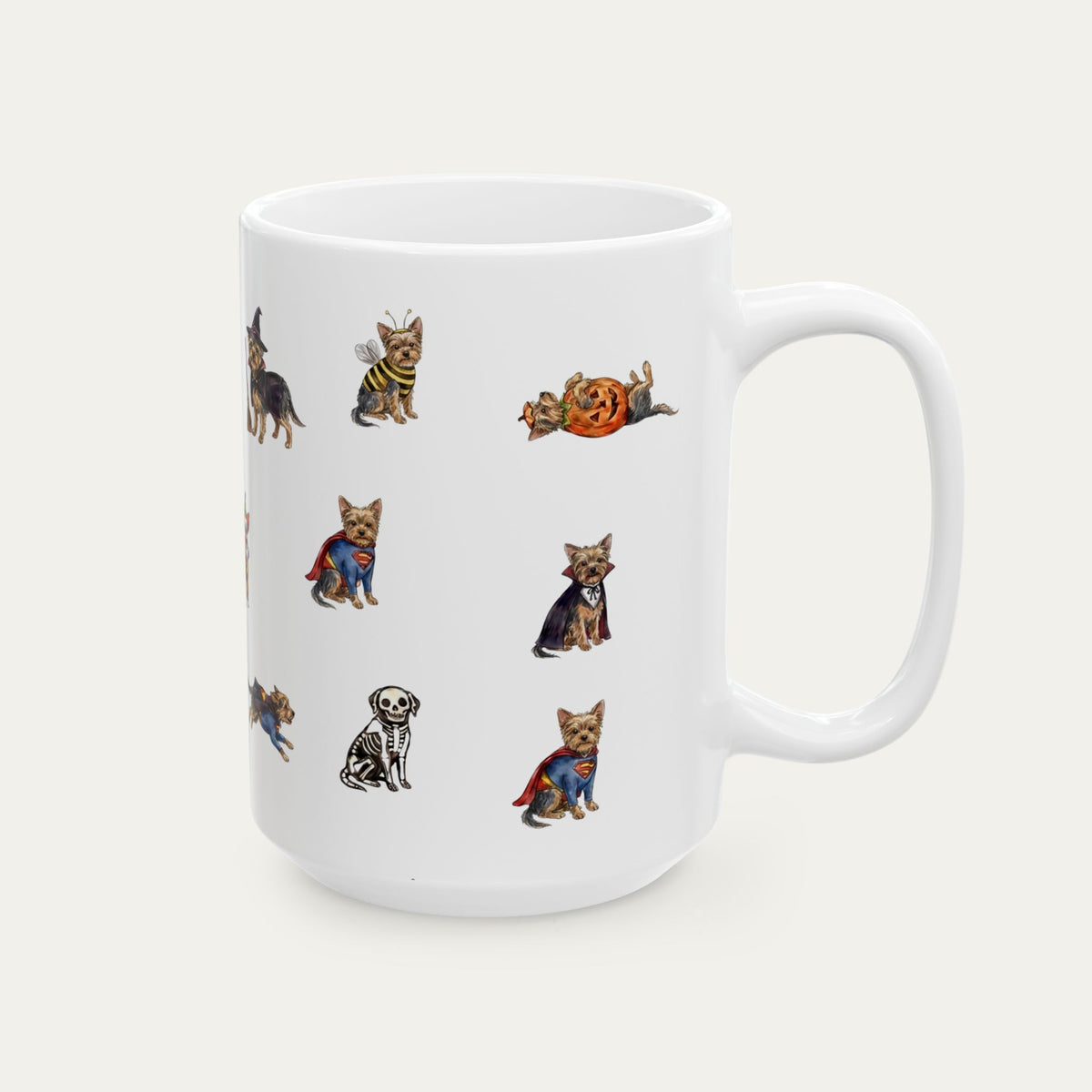 Yorkshire terrier Halloween mug