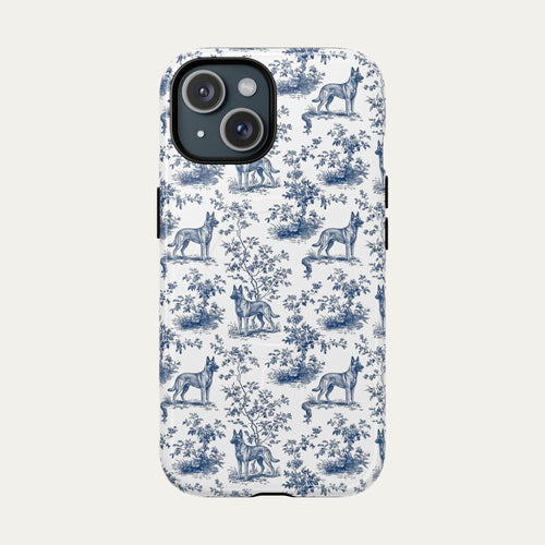 Belgian Malinois Blue Toile Phone case