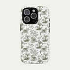 Corgi Sage Green Toile phone Case