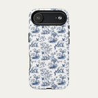Siamese Cat Blue Toile Phone case