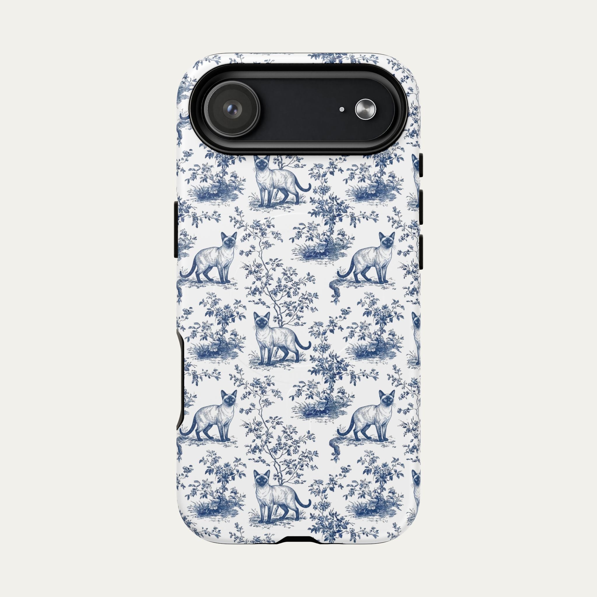 Siamese Cat Blue Toile Phone case