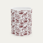 English Springer Spaniel Burgundy Toile Mug