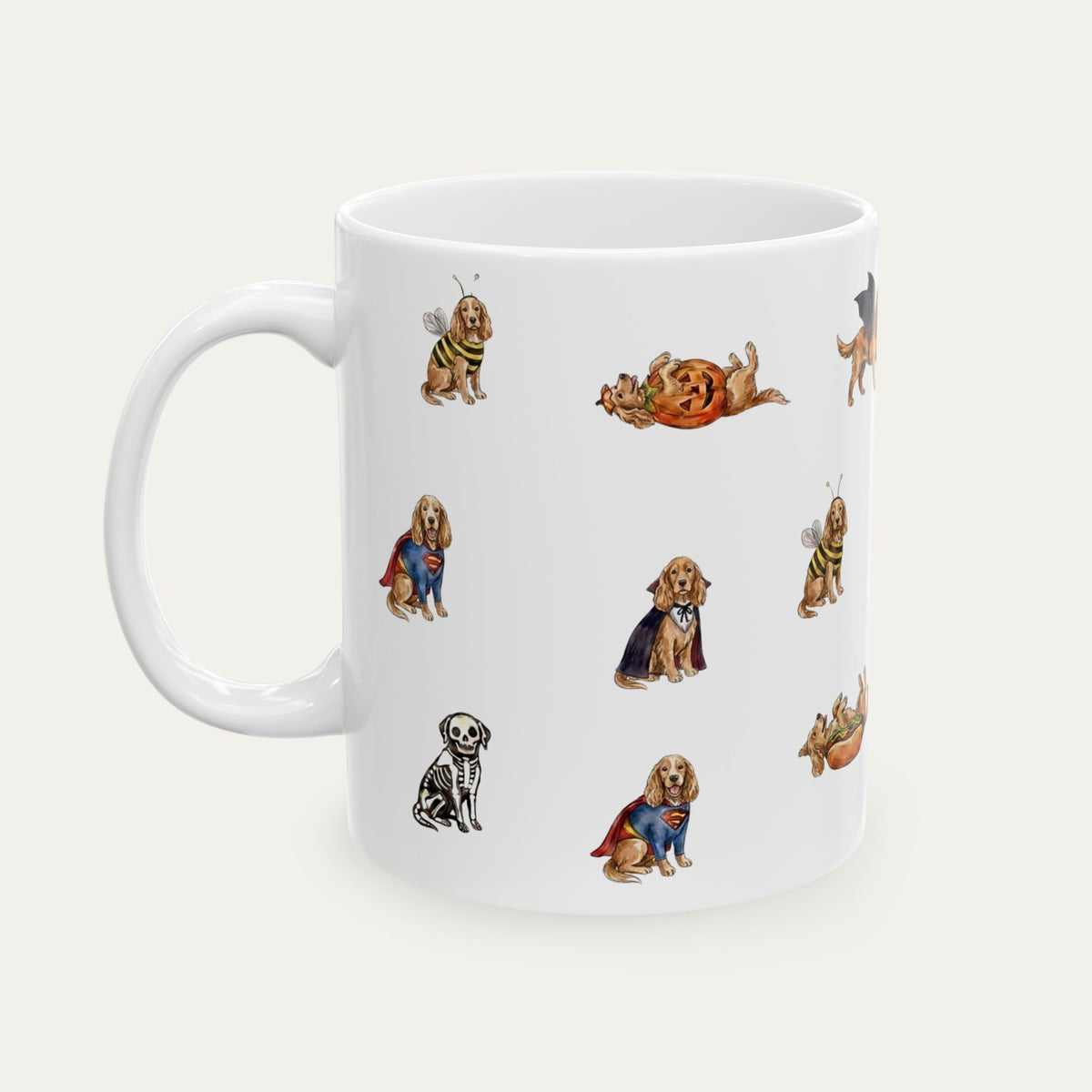 English Cocker spaniel Halloween mug
