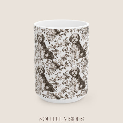 Bernedoodle Toile de Jouy Mug