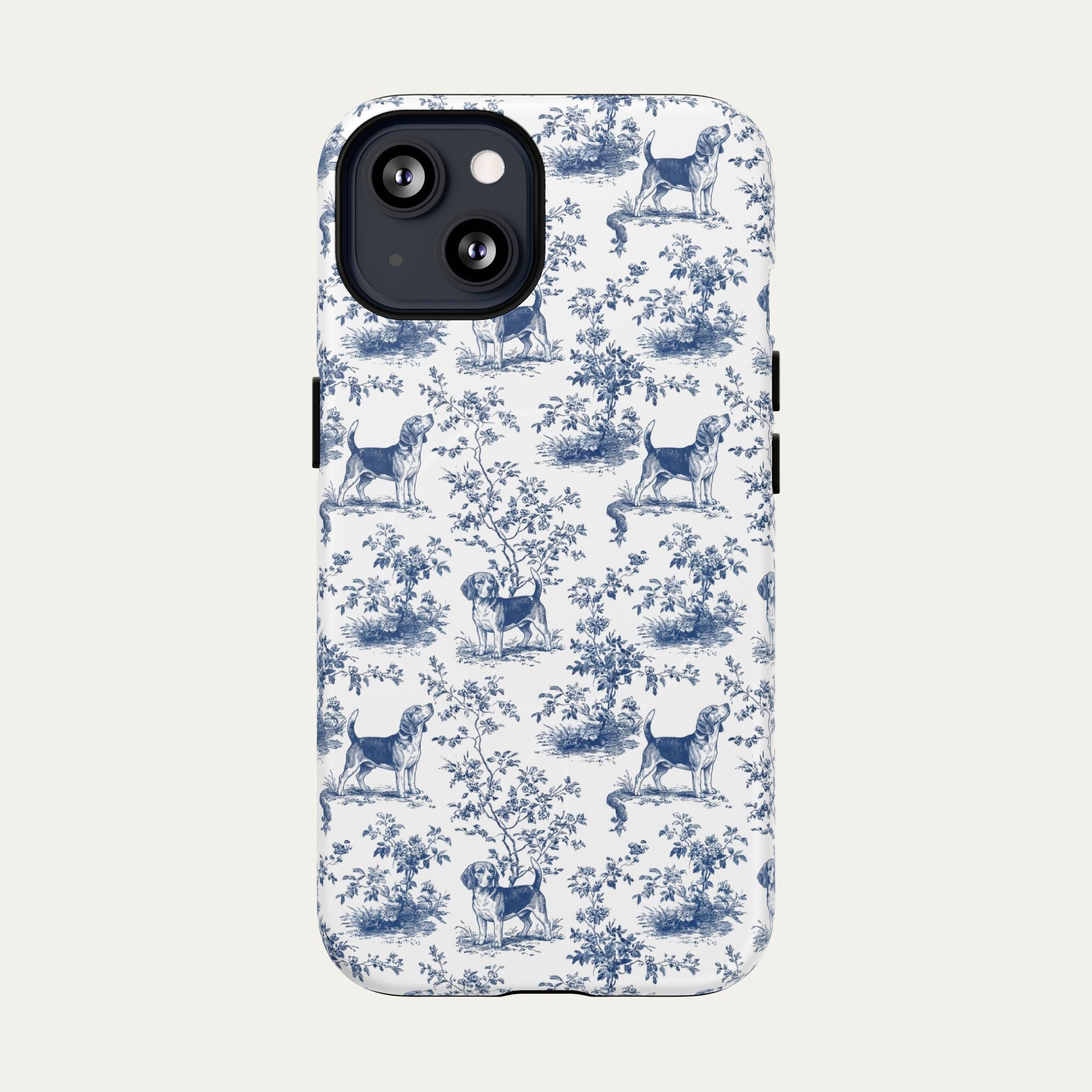 Beagle Blue Toile Phone case