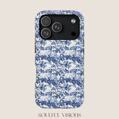 Pekingese Toile De Jouy Magnetic Phone Case