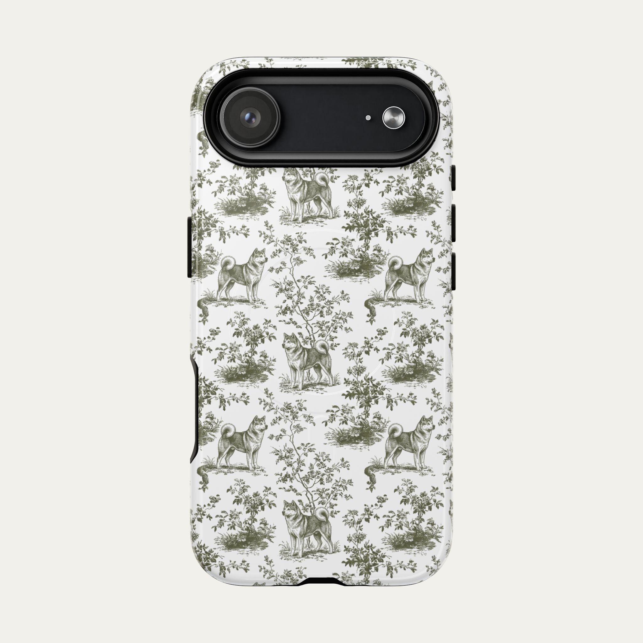 Akita Sage Green Toile phone Case