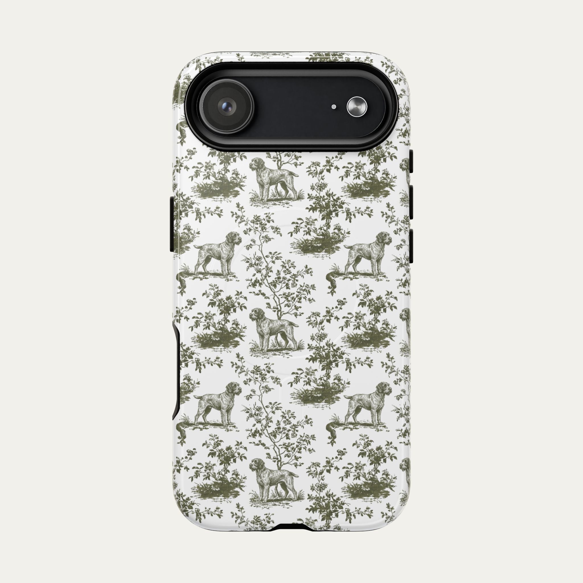 Wirehaired Pointing Griffon Sage Green Toile phone Case