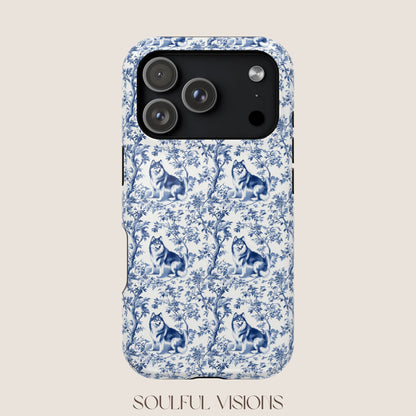 Alaskan Malamute Toile De Jouy Magnetic Phone Case
