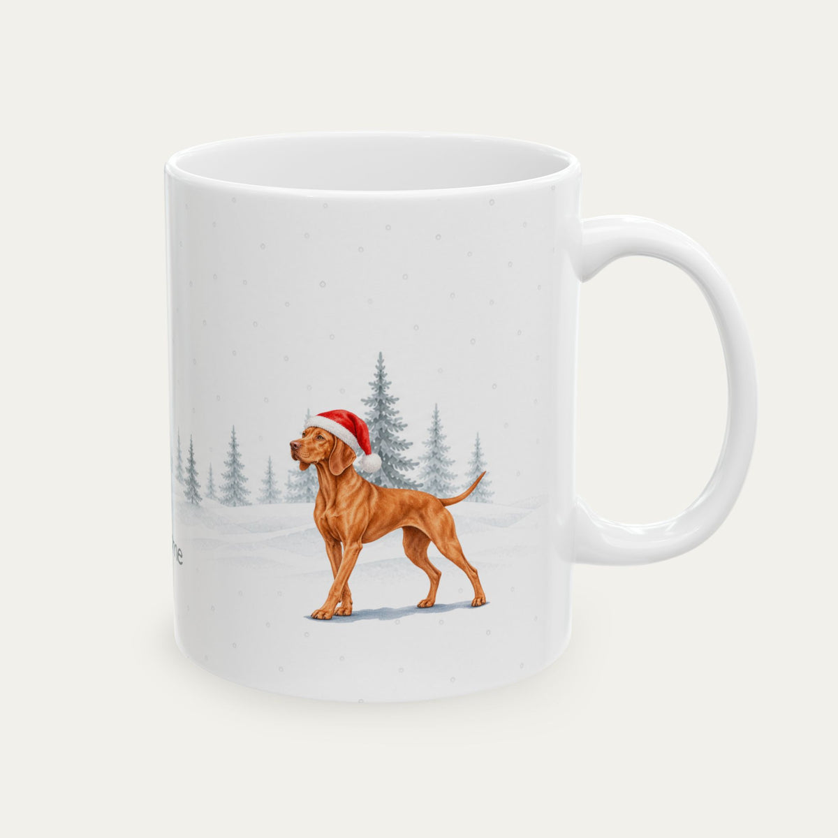 Custom Vizsla Golden Rust Chistmas Santa Hat Mug