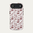 Toy Fox Terrier Burgundy Toile phone Case