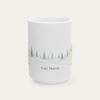 Custom Golden Retriver LIght Golden Christmas Santa Hat Mug