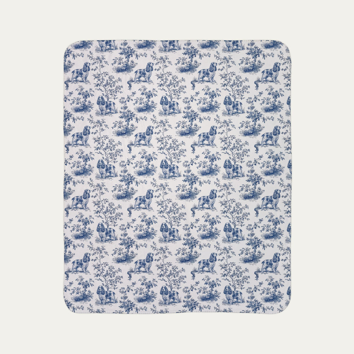 Cocker Spaniel  Toile De Jouy Fleece Blanket