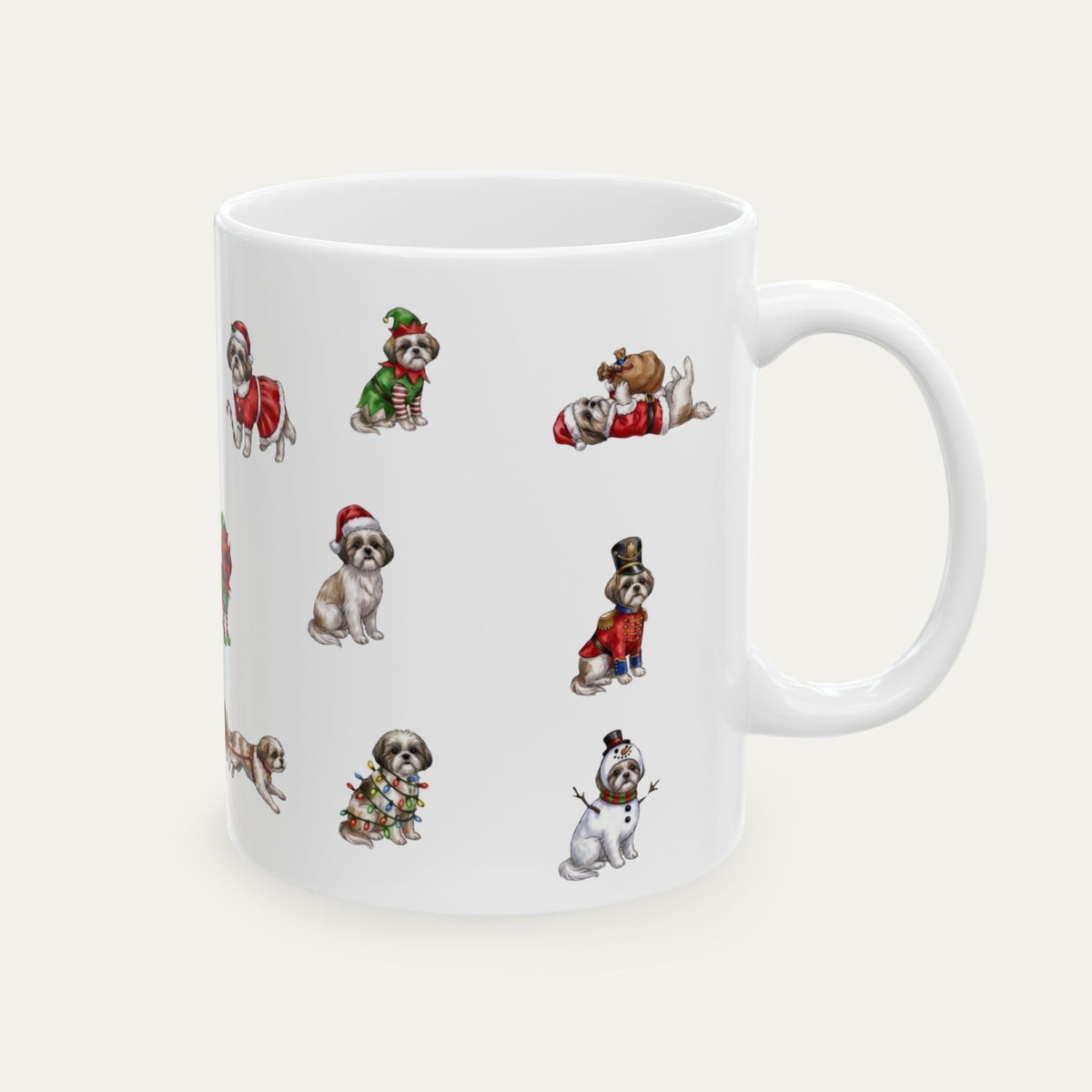Shih Tzu Christmas Mug