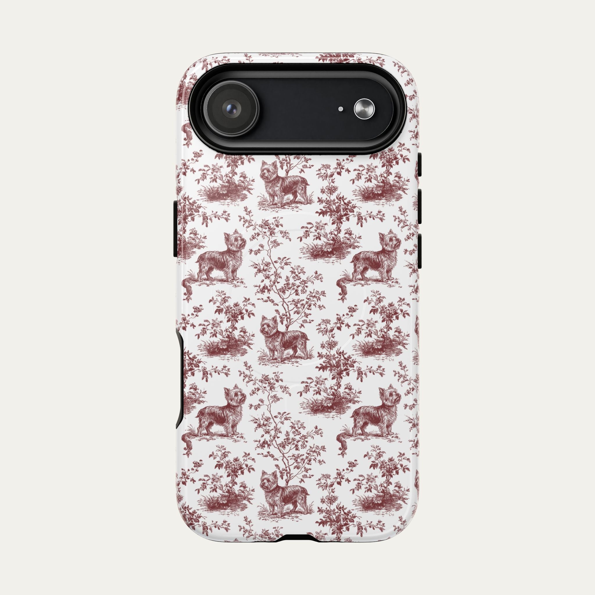 Yorkshire Terrier Burgundy Toile phone Case