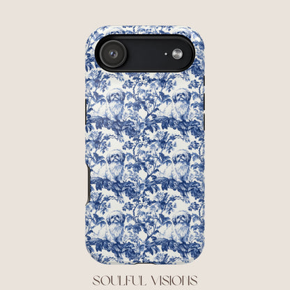 Pekingese Toile De Jouy Magnetic Phone Case