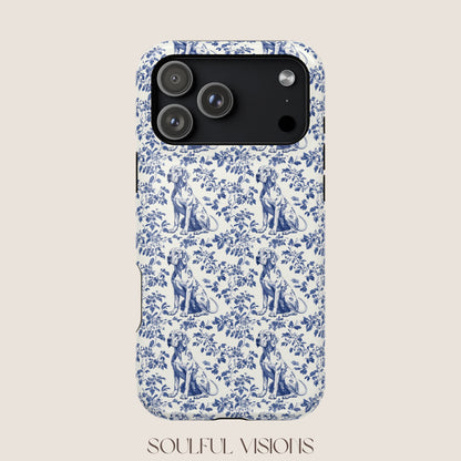 Great Dane Toile De Jouy Magnetic Phone Case