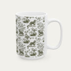 Bernedoodle Sage Green Toile Mug