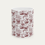 Chihuahua Longhaired Burgundy Toile Mug
