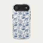 Bengal Cat Blue Toile Phone case