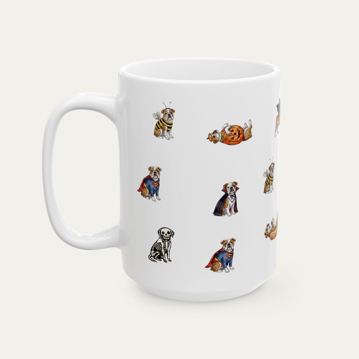 English Bulldog Halloween mug