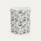 French Bulldog Sage Green Toile Mug