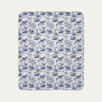 Basset Hound Toile De Jouy Fleece Blanket