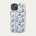 Wheaten Terrier Blue Toile Phone case