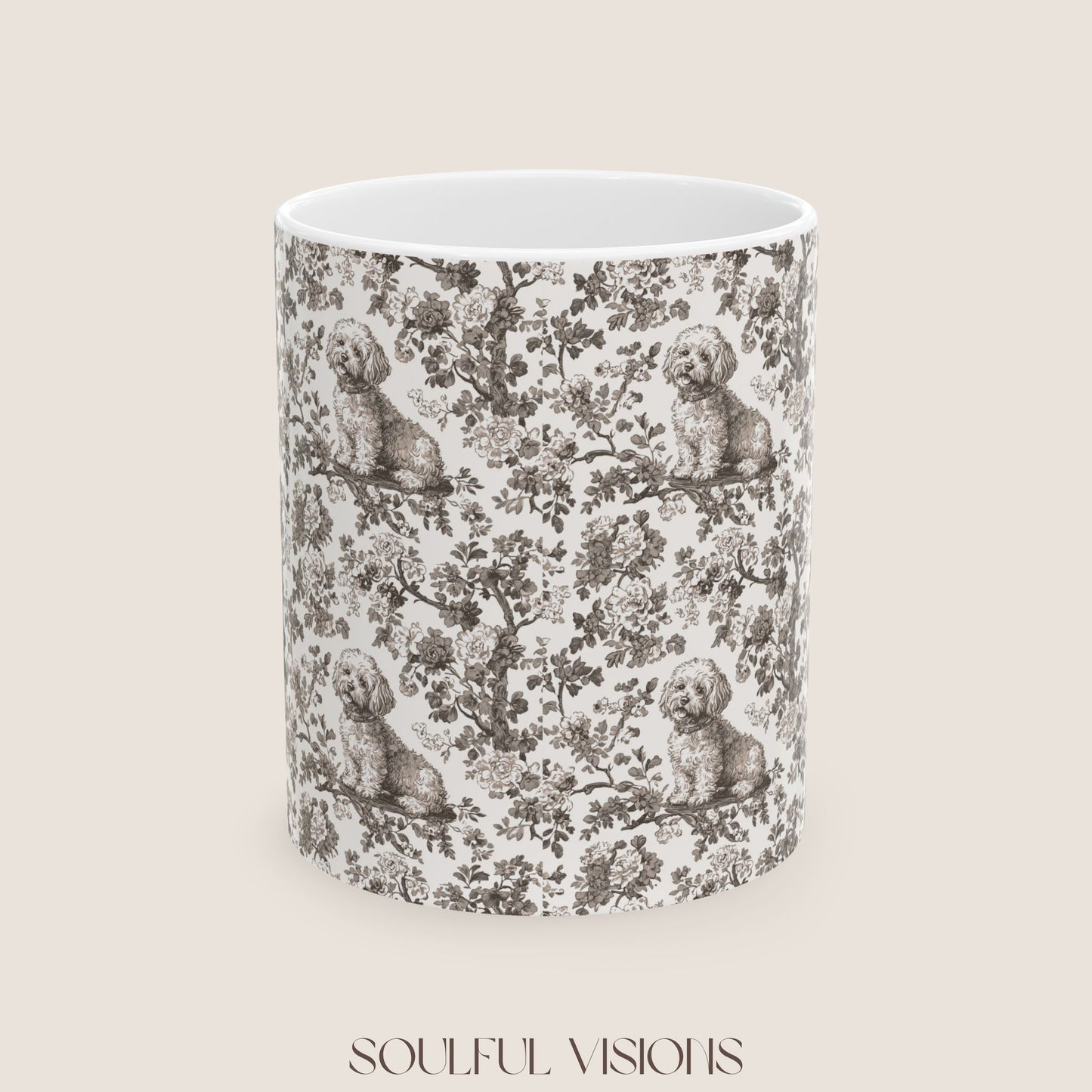 Bichon Frise Toile de Jouy Mug