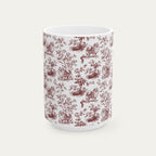 Pomeranian Burgundy Toile Mug