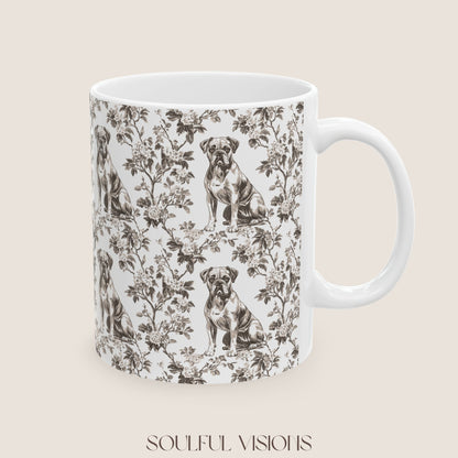 Boxer Toile de Jouy Mug