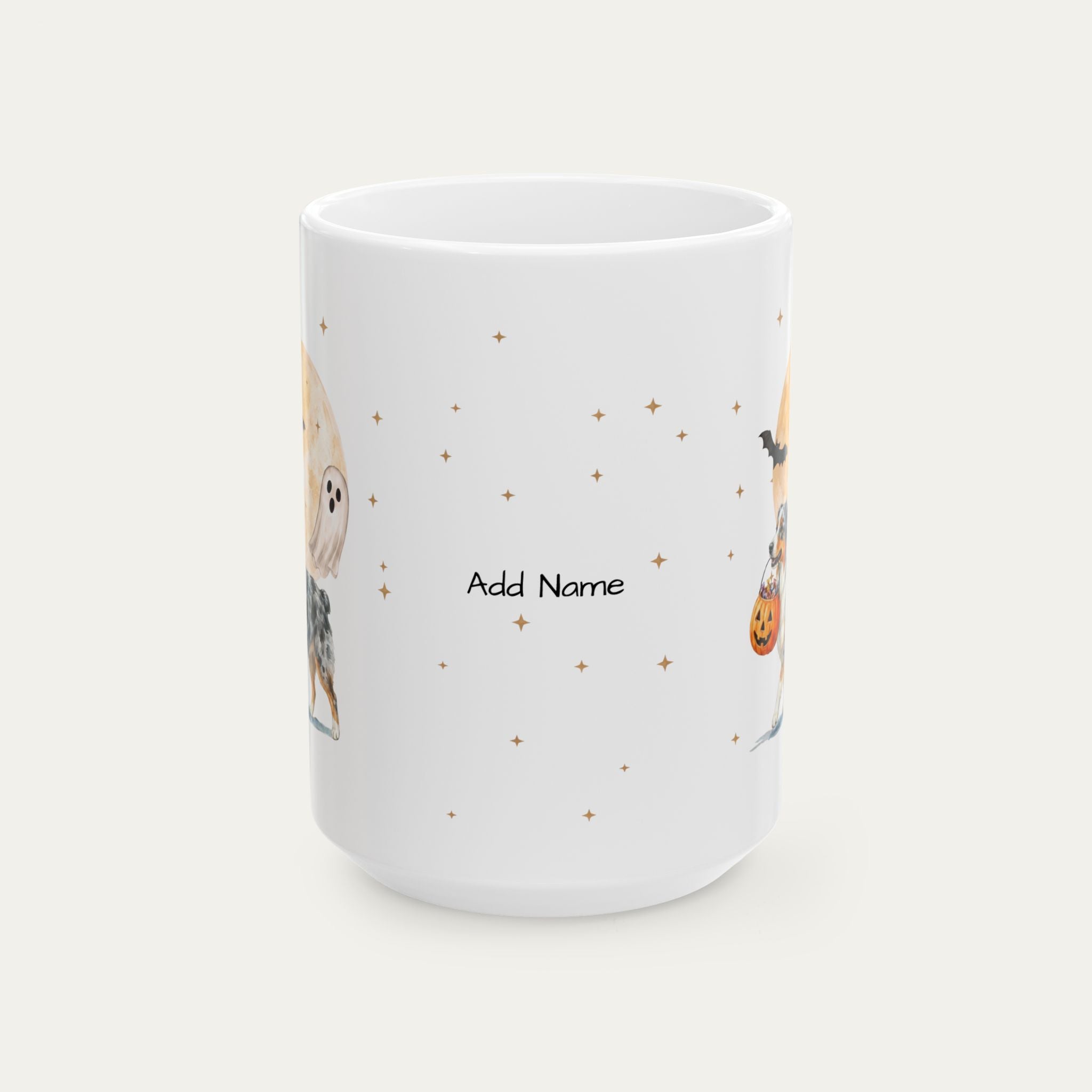 Custom Australian Shepherd Blue Merle Halloween mug