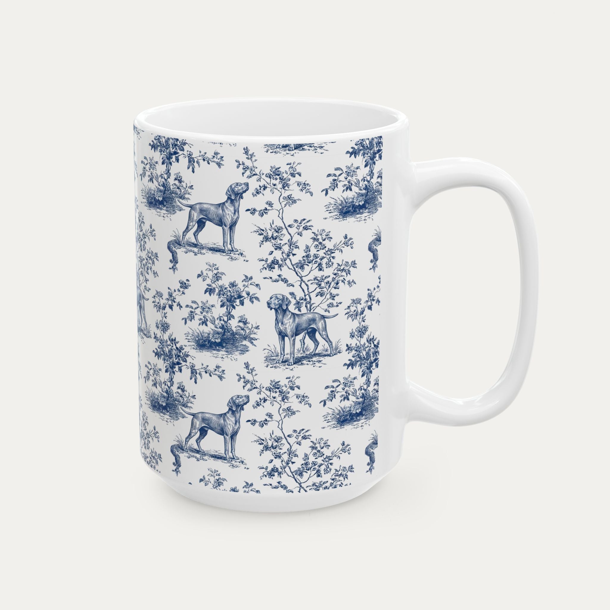 Vizsla Blue Toile Mug