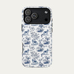 German Shepherd Blue Toile Phone case