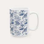 Scottish Fold Cat Blue Toile Mug