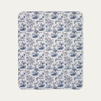 Toy Fox Terrier Toile De Jouy Fleece Blanket