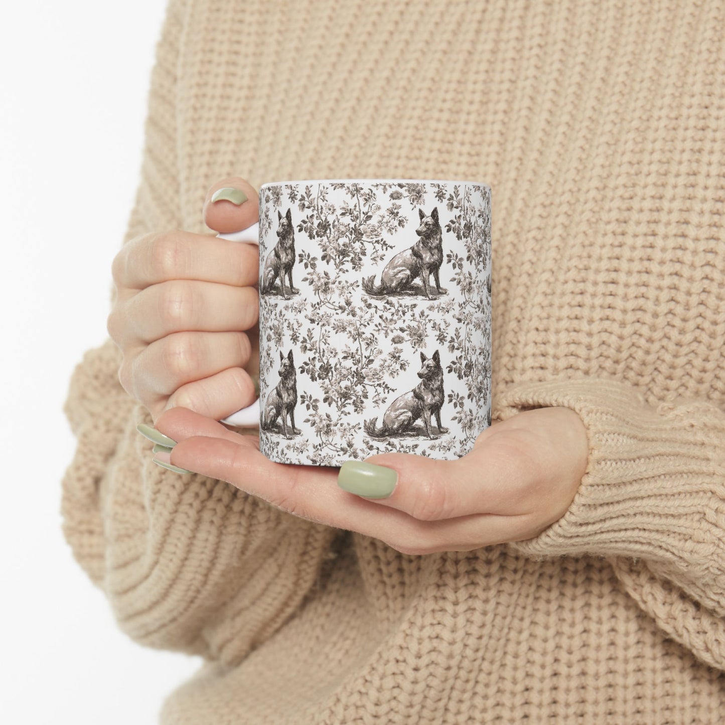 Belgian Malinois Toile de Jouy Mug