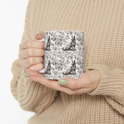 Belgian Malinois Toile de Jouy Mug