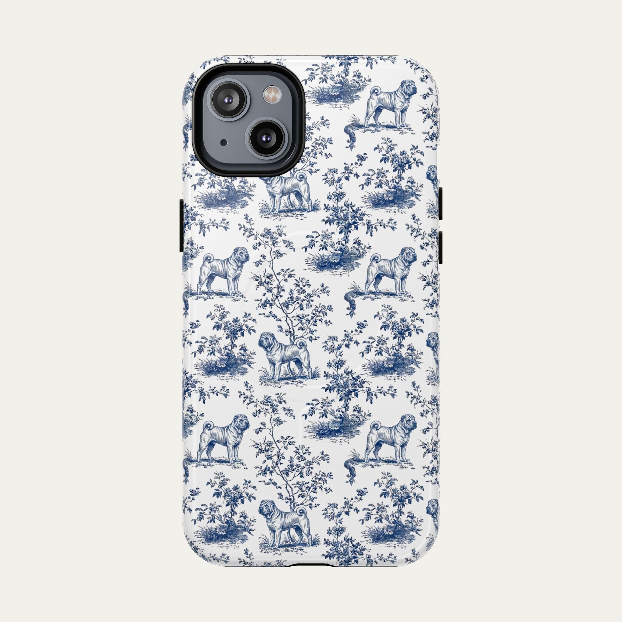 Shar Pei Blue Toile Phone case