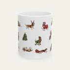 Basset Hound Christmas Mug